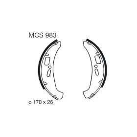 TRW Brake shoes Piaggio Cosa 125-200 88-96