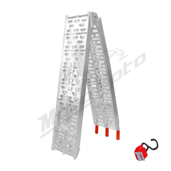 Biketec 2024/06 universal aluminum openwork overrun ramp 226 x 30,5 cm