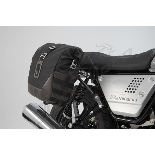 SW-MOTECH Legend Gear LC2 Side Bag System Black Edition Moto Guzzi V7 750 17-20