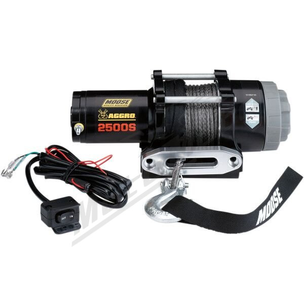 MOOSE OFFROAD- SNOW Aggro Winch Synthetic Rope 1134 kg Arctic Cat / Can-Am / Honda / John Deere / Kawasaki 250-1000cc 87-25