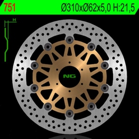 NG BRAKES Round Floating Brake Disc Honda CBR 900 Fireblade 98-99