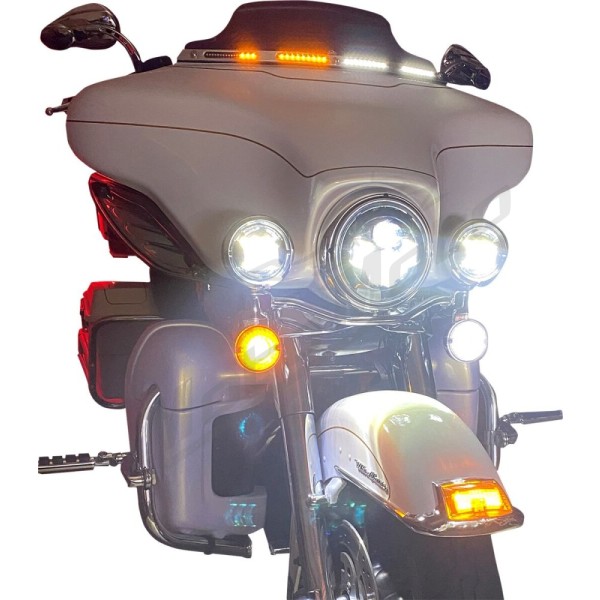 CUSTOM DYNAMICS Genesis® 4 Dynamic LED Batwing Windshield Trim Harley Davidson FLHT / FLHTC 1340-1690cc 96-06