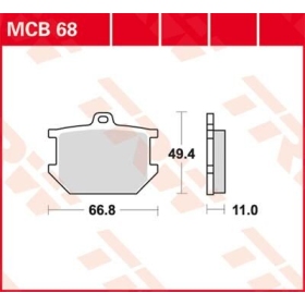 TRW All Round MCB68 Sintered Metal Brake Pads Yamaha SR / XJ / XS / XV 400-1100cc 76-87