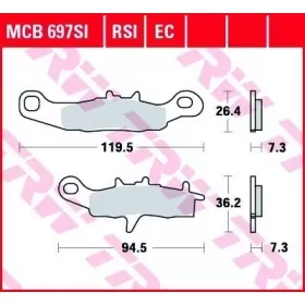 BRAKE PADS TRW MCB697RSI OFFROAD