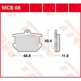 TRW All Round MCB68 Sintered Metal Brake Pads Yamaha SR / XJ / XS / XV 400-1100cc 76-87