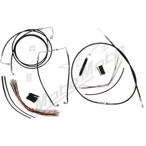 MAGNUM SHIELDING XR Handlebar Installation Kit Black/Chrome 0.5/35.5cm Harley Davidson FLHR / FLHT / FLHTC / FLHX 1584/1690 08-13