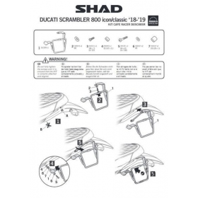 SIDE CASE HOLDER SET FOR DUCATI SCRAMBLER 800cc 2015-2022