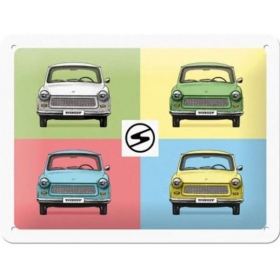 Metal tin sign TRABANT POP ART 15x20