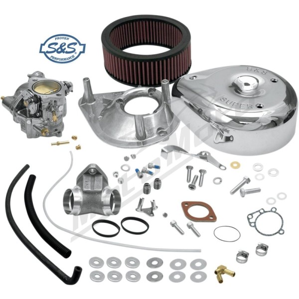 S&S CYCLE Super E Carburetor Kit with Manifold Harley Davidson FLHS / FLHT / FLHTC 1340cc 86-90