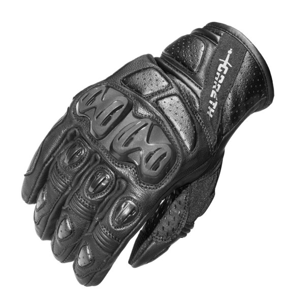 GARETH Fighter Leather Gloves Black
