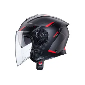 Jet Open Helmet Caberg Flyon II Boss black/grey/red