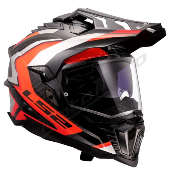 Krosinis Šalmas LS2 MX701 C EXPLORER FRONTIER 2 Raudonas