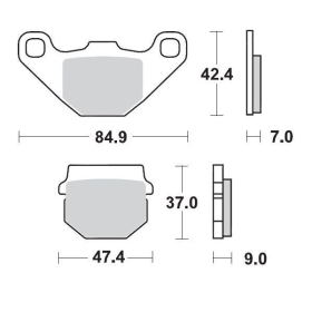 MOTO-MASTER Ceramic Rear Brake Pads Aprilia / Fantic / Kawasaki / Rieju 50-125 81-24