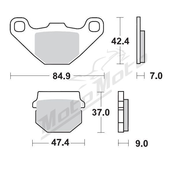 MOTO-MASTER Ceramic Rear Brake Pads Aprilia / Fantic / Kawasaki / Rieju 50-125 81-24