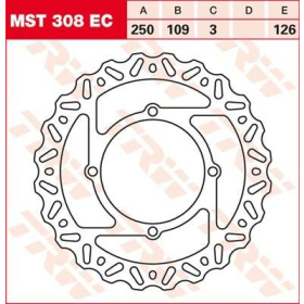 TRW EC Cross Design Front Brake Rotor Kawasaki KLX / KX 125-450cc 06-22
