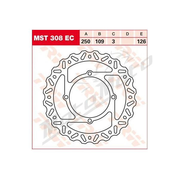 TRW EC Cross Design Front Brake Rotor Kawasaki KLX / KX 125-450cc 06-22