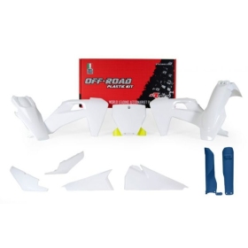RACETECH Plastikų komplektas HUSQVARNA FC/ FX/ TC/ TX 125/450cc 2019-2022 Balta/ Mėlyna