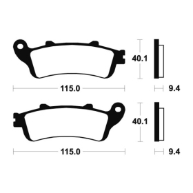 TECNIUM Maxi Scooter stabdžių trinkelės MSS222 Honda FES 125-150cc 98-06
