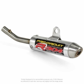 PRO CIRCUIT R-304 Muffler Brushed Aluminum/Stainless Steel End Cap KTM SX65cc 2004-2008