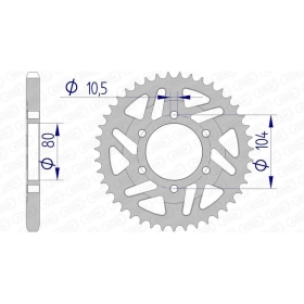 AFAM Aluminium Rear Sprocket 525 39-45 teeth