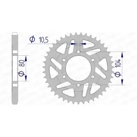 AFAM Aluminium Rear Sprocket 525 39-45 teeth