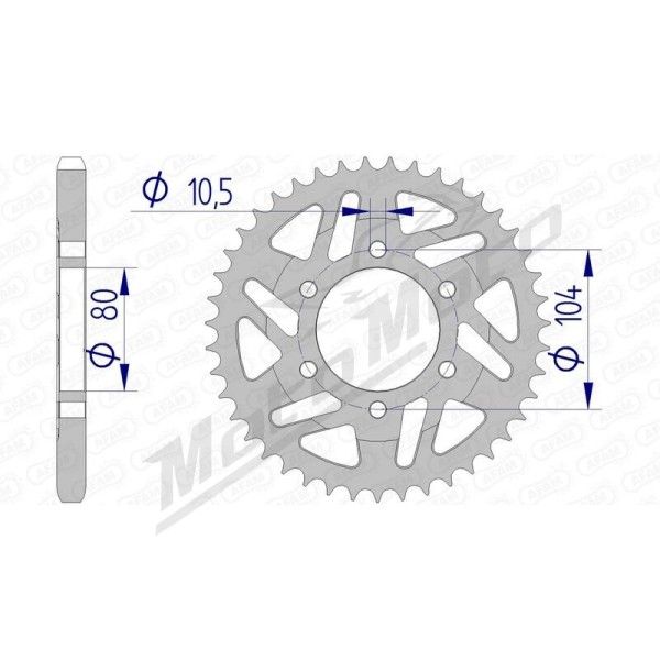 AFAM Aluminium Rear Sprocket 525 39-45 teeth