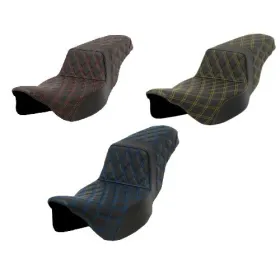 SADDLEMEN Lattice Stitch Step-Up Seat ExtendedHarley Davidson FLHR / FLHRC / FLHX / FLTRX / FLTRXS 1584-1923 08-23