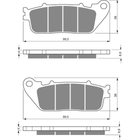 GOLDFREN Brake Pads 277 Ceramic Carbon Honda CB / VFR 800-1200cc 08-16