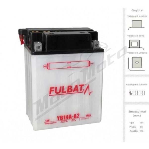 FULBAT Accumulator 14 Ah 175 12V FB14A-A2