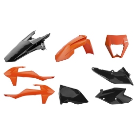 Polisport plastikų komplektas KTM EXC, EXC-F 150/500cc 17-19 Oranžinė / Juoda