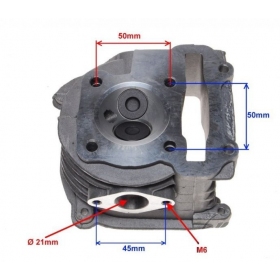 Cylinder head GY6 90cc 4T 50mm 139QMB