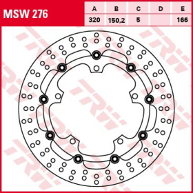TRW Brake disc front floating Triumph Speed Triple / Sprint 1050-1200 08-17