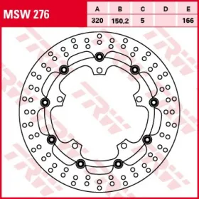TRW Priekinis plaukiojantis stabdžių diskas Triumph Speed Triple / Sprint 1050-1200 08-17
