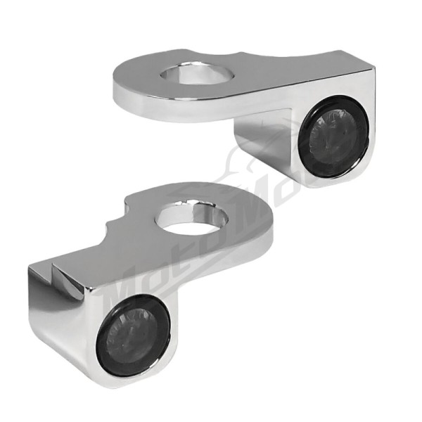 HEINZ BIKES NANO Series Handlebar Turn Signals Chrome Harley Davidson FLHRSE / FLHTCSE / FLHTKSE / FLHXSE / FXSE / FXDSE 1450/1923 02-23