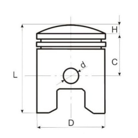 Stūmoklis HONDA/ KYMCO (53mm aukščio) PIN Ø12 Ø40,25/ 40,75/ 43