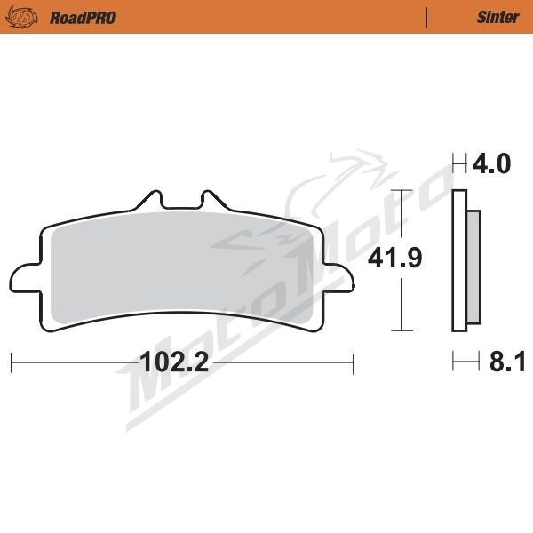 MOTO-MASTER Roadpro Front Brake Pads Aprilia / Ducati / Honda / MV Agusta / Triumph 675-1400 08-26 