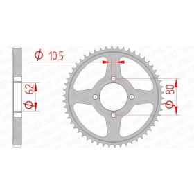AFAM Steel Standard Rear Sprocket 428 49-54 teeth YAMAHA TT-R 125 02-22