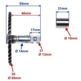 Užkūrimo pusmėnulis GY6 50 4T 57mm