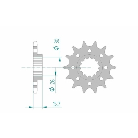 AFAM Steel Standard Front Sprocket 20605 - 525 16 teeth HONDA VFR 750 R 1988-1990