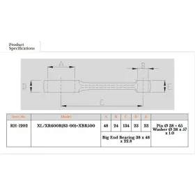 Royal Rods connecting rod Honda XR / XL / XBR 500-600cc 83-01