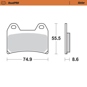 MOTO-MASTER Roadpro Front Brake Pads Aprilia / Benelli / BMW / Cagiva / Ducati / KTM / Moto Guzzi / Yamaha / MV Agusta 250-1400 95-26