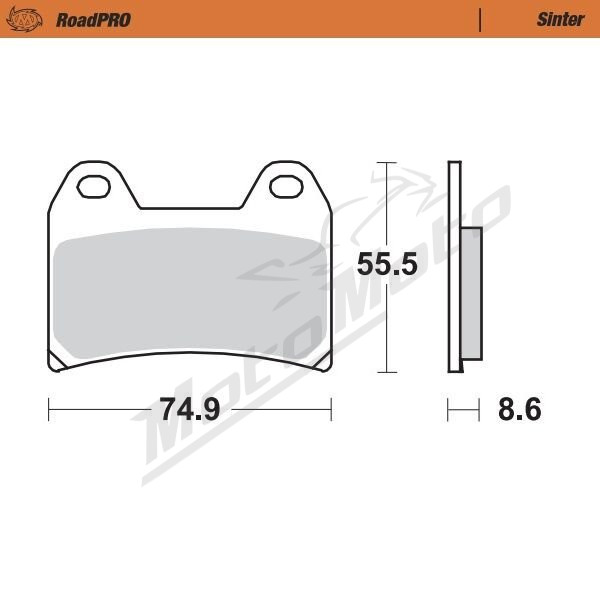 MOTO-MASTER Roadpro Front Brake Pads Aprilia / Benelli / BMW / Cagiva / Ducati / KTM / Moto Guzzi / Yamaha / MV Agusta 250-1400 95-26