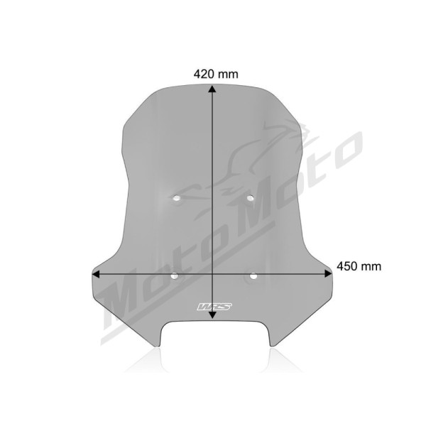 WRS Windscreen Caponord Smoke CF Moto MT450 ABS 24-25