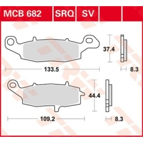 TRW SV Series Sindered Brake Pads Kawasaki / Suzuki 400-1700cc 95->
