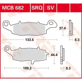 TRW SV Series Sindered Brake Pads Kawasaki / Suzuki 400-1700cc 95->