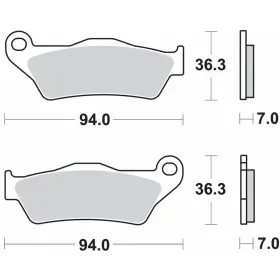 SBS Galinės stabdžių trinkelės 1003LS Ducati Multistrada 950-1260 16-24