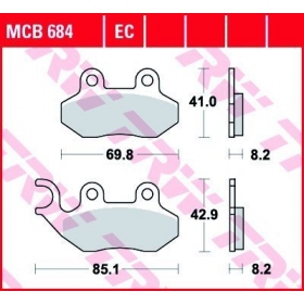 BRAKE PADS TRW MCB684 STANDARD