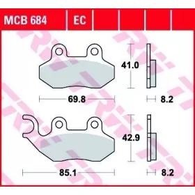 BRAKE PADS TRW MCB684 STANDARD