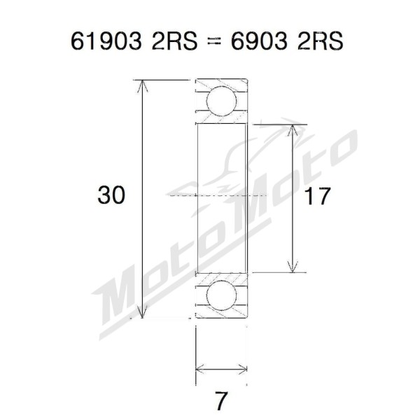 BLACK BEARING Mountain Bike Pivot Bearing MAX 17x30x7 mm 6903-2RS