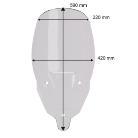 WRS Touring Priekinis Stiklas Triumph Tiger Sport 660 ABS 22-25 Tamsintas